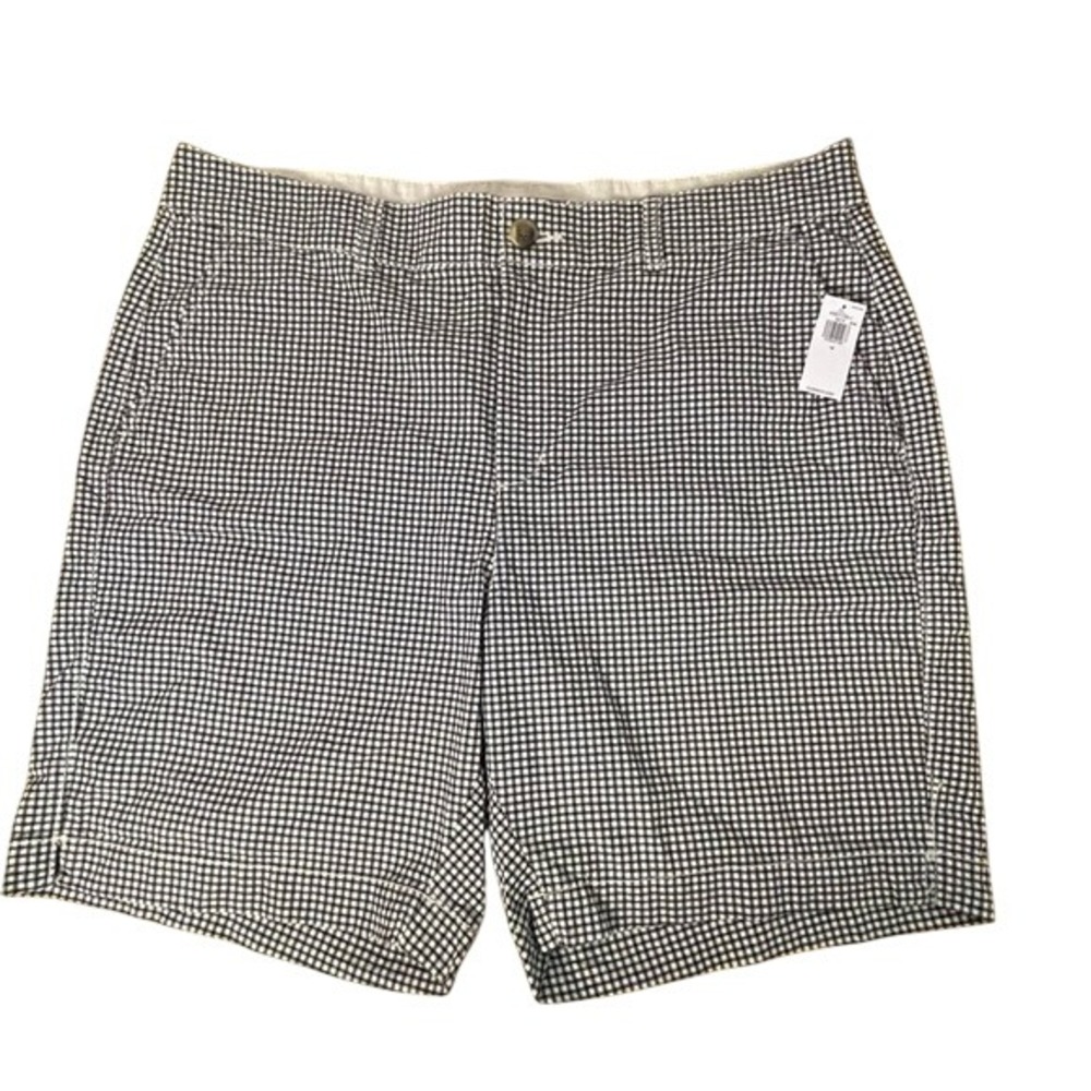 Old Navy Everyday‎ Short High Rise Gingham Black White Checkered Size 14 NWT